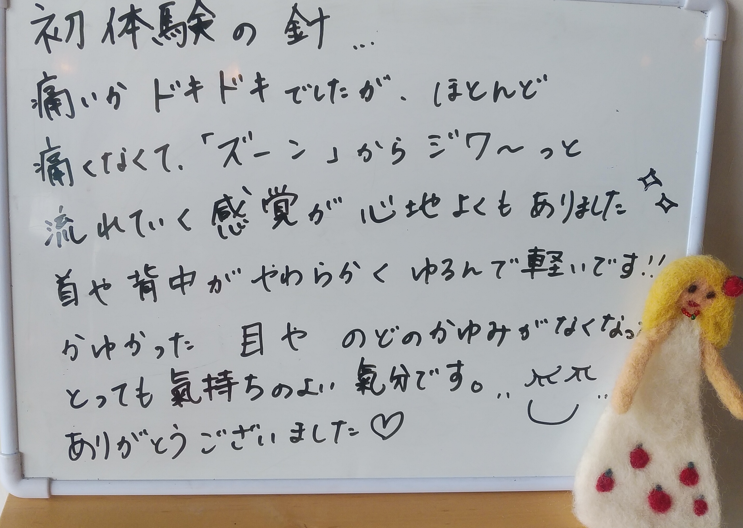 鍼灸花粉症の感想りんごの鍼灸