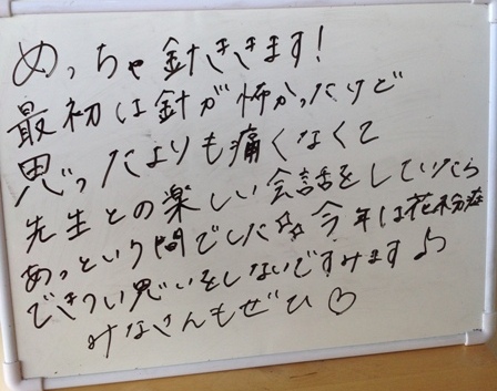 鍼灸花粉症の感想りんごの鍼灸