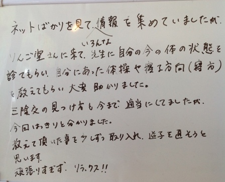 逆子妊婦の感想りんごの鍼灸
